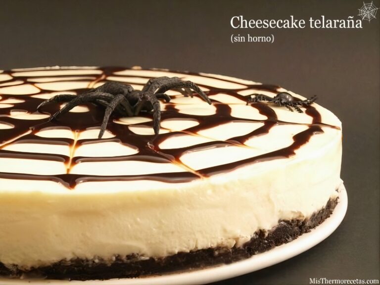 Halloween: Cheesecake "Tela de araña" (sin horno) 4 Halloween: Cheesecake “Tela de araña” (sin horno)
