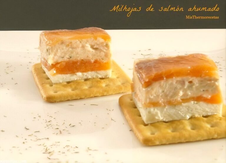 Milhojas de salmón ahumado