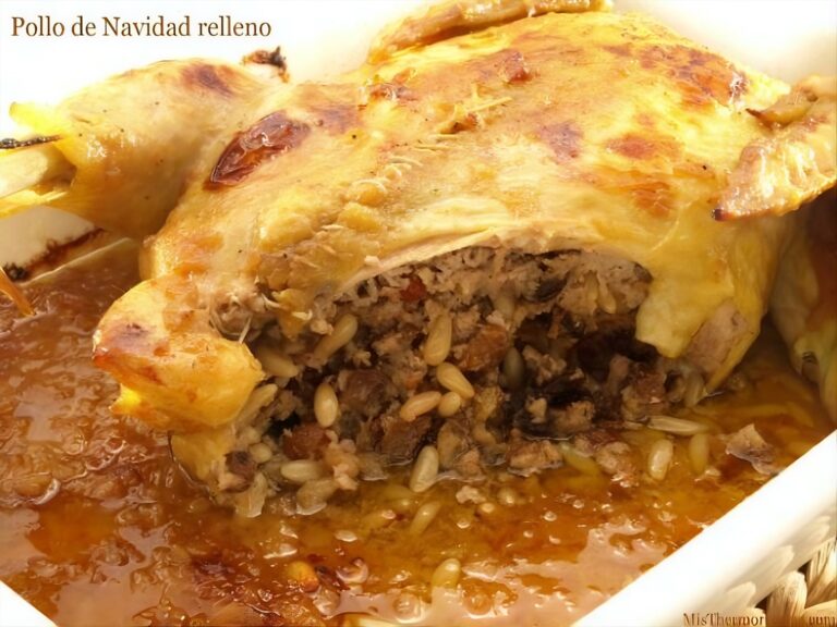 Pollo de Navidad relleno 2 Pollo de Navidad relleno