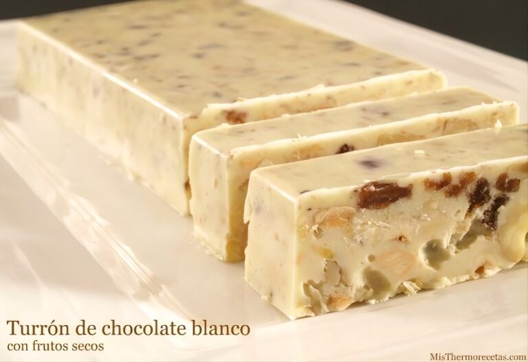 Turrón de chocolate blanco y frutos secos