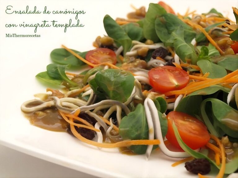 Ensalada de canónigos con vinagreta templada 5 Ensalada de canónigos con vinagreta templada