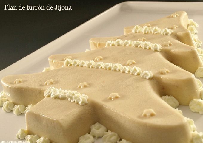 Flan de turrón de Jijona