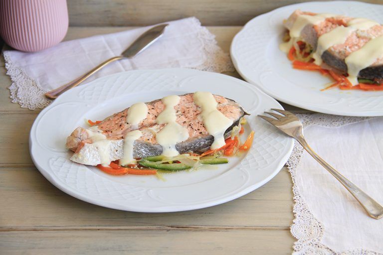Papillote de salmón con verduras 10 Papillote de salmón con verduras
