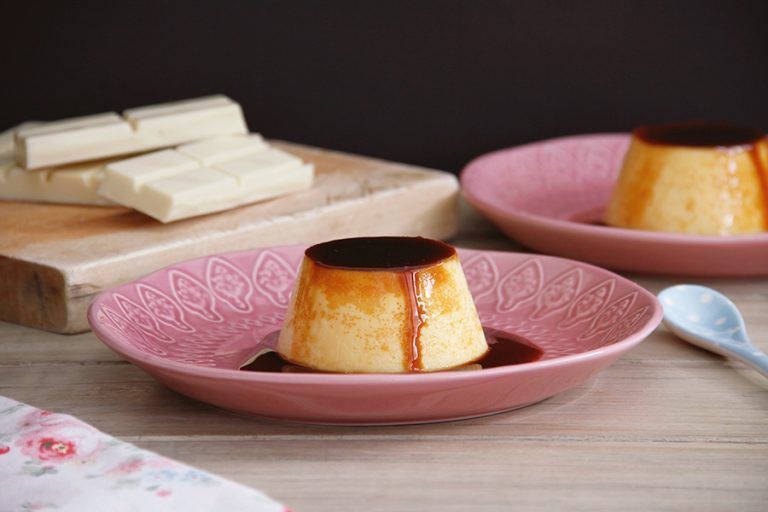 Flan de chocolate blanco 2 Flan de chocolate blanco