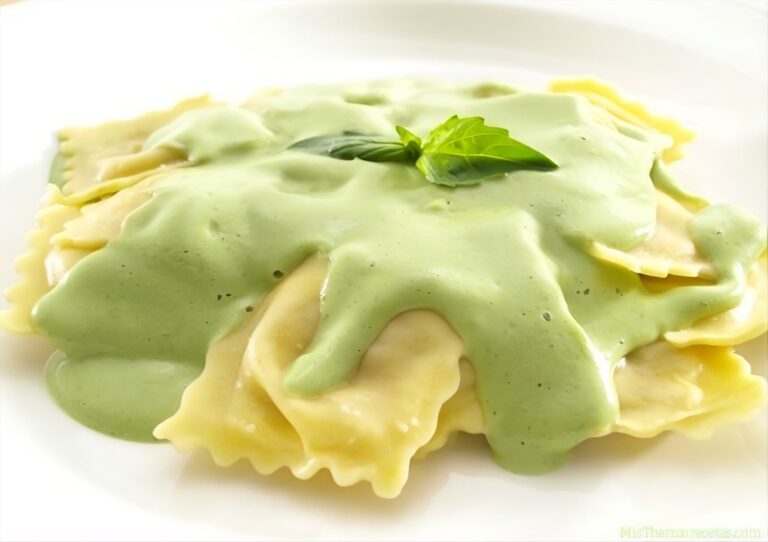Ravioli con salsa de calabacín 1 Ravioli con salsa de calabacín