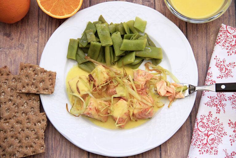 Salmón con salsa de naranja 14 Salmón con salsa de naranja