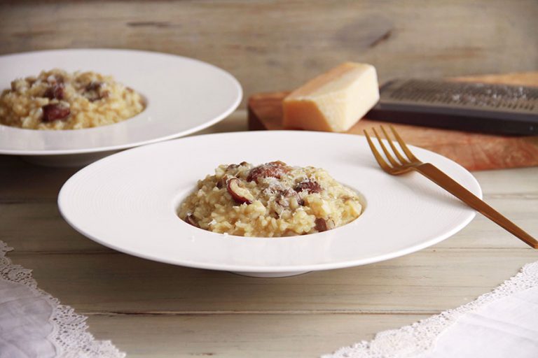 Risotto con setas a la cerveza
