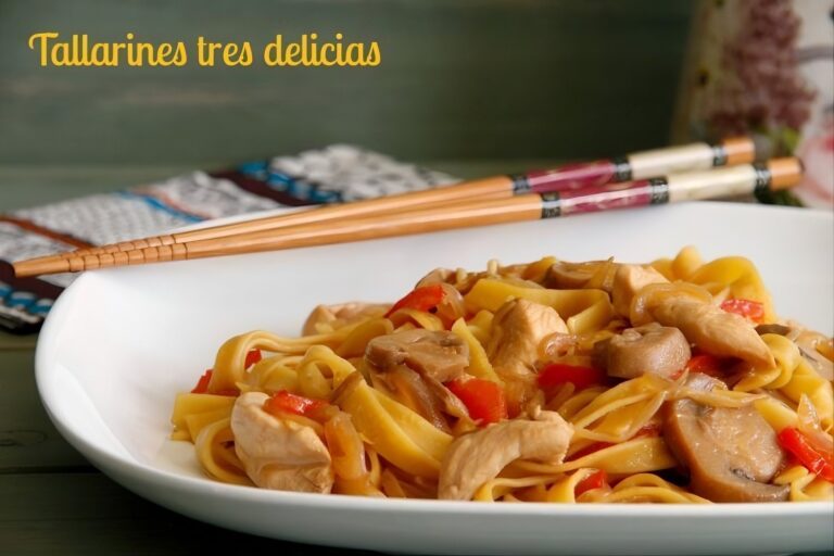 Tallarines tres delicias 8 Tallarines tres delicias