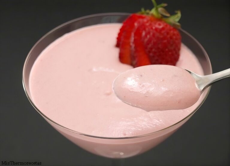 Crema de fresas y yogur