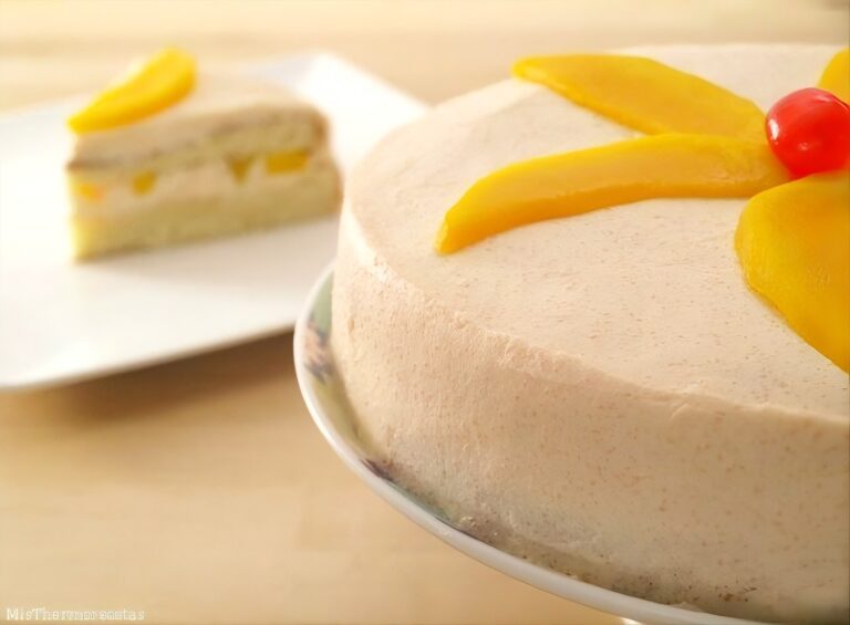 Tarta tropical de mango