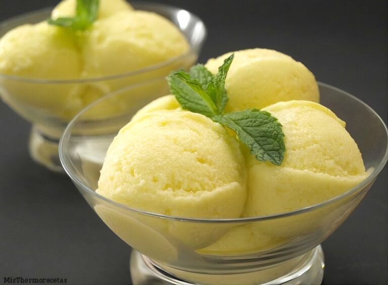 Helado ligero de mango