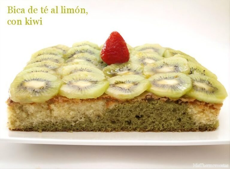 Bica de té al limón, con kiwi