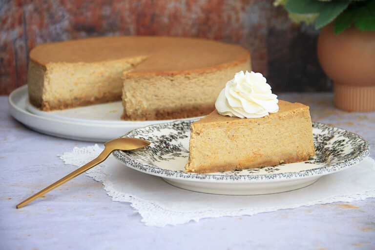 Cheesecake de calabaza (Spiced Pumpkin Cheesecake) 9 Cheesecake de calabaza (Spiced Pumpkin Cheesecake)