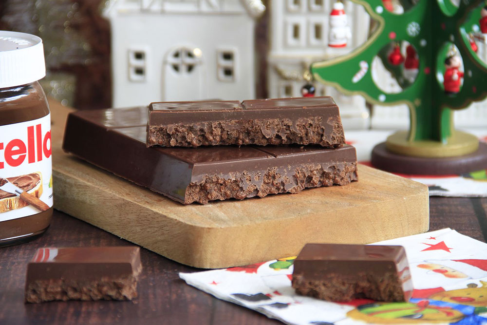 Turrón de chocolate crujiente