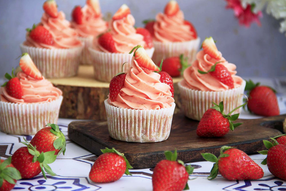 Cupcakes de fresas