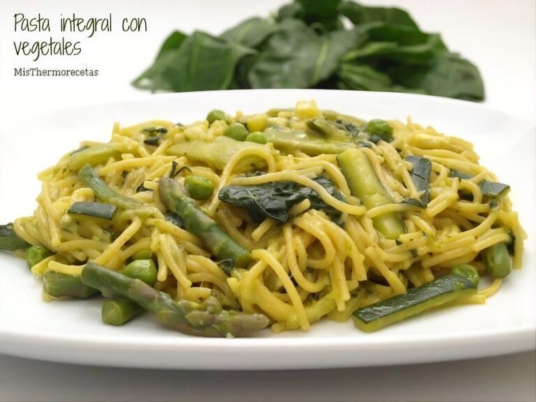 Pasta integral con vegetales 6 Pasta integral con vegetales