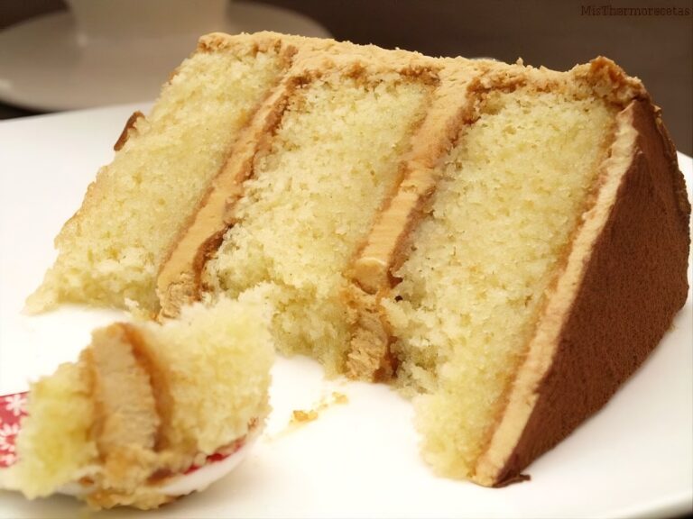 Layer cake de vainilla y dulce de leche 5 Layer cake de vainilla y dulce de leche