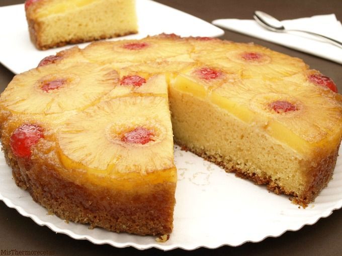 Pastel de piña invertido - MisThermorecetas Pastel de piña invertido
