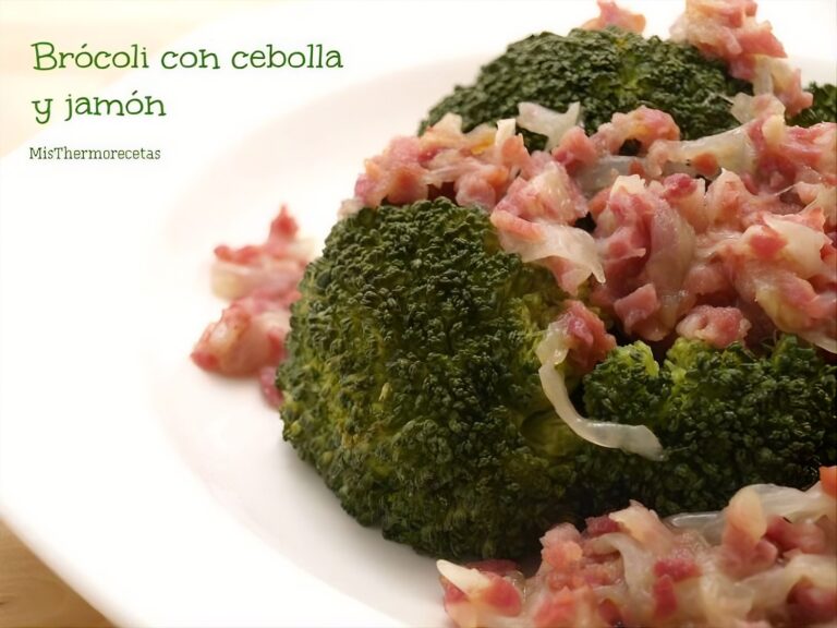 Brócoli con cebolla y jamón 12 Brócoli con cebolla y jamón