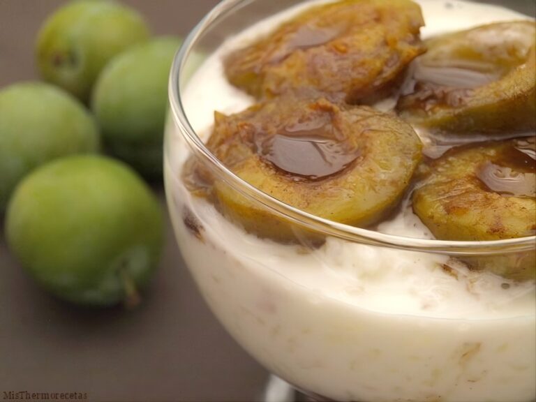 Arroz con leche y ciruelas con canela 1 Arroz con leche y ciruelas con canela
