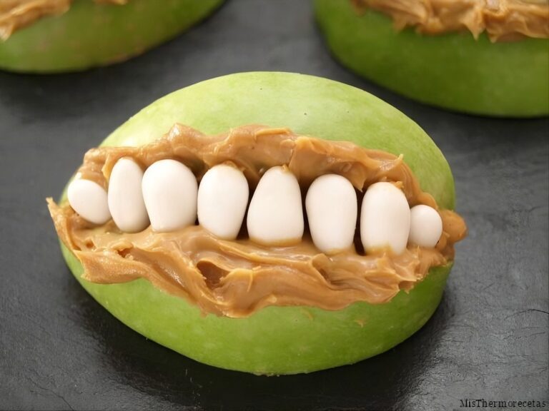 Halloween: Bocas terroríficas de manzana y mantequilla de cacahuete 8 Halloween: Bocas terroríficas de manzana y mantequilla de cacahuete