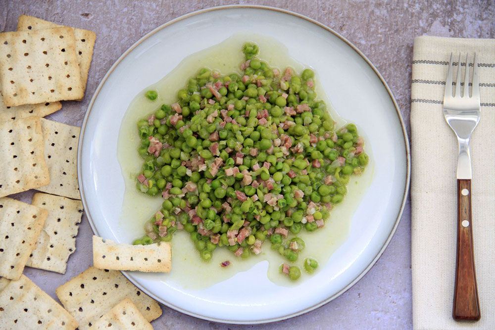 Guisantes con jamón
