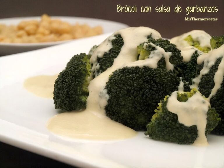 Brócoli con salsa de garbanzos 9 Brócoli con salsa de garbanzos