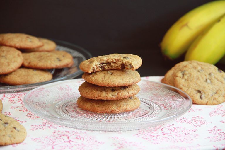 Galletas de plátano y chocolate