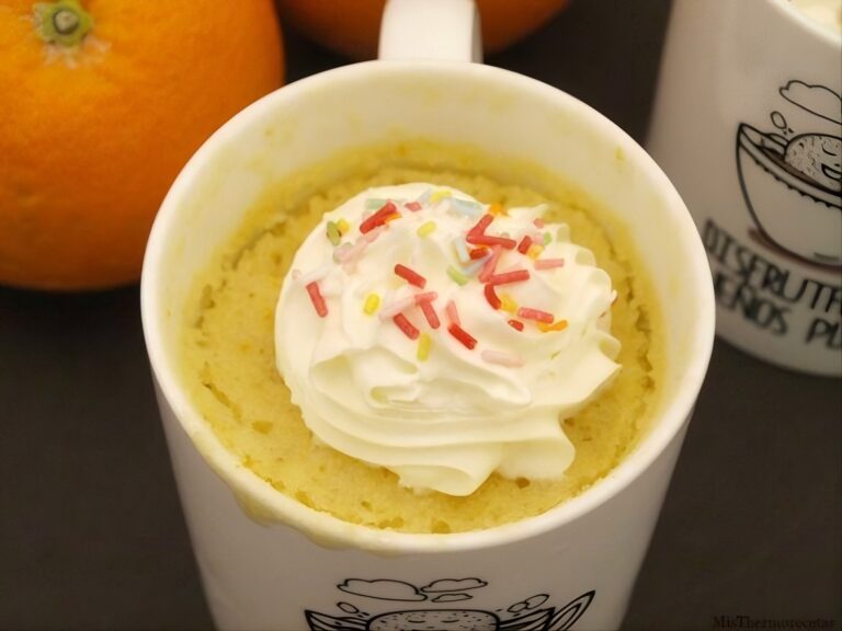 Mug Cake de naranja con pepitas de chocolate 3 Mug Cake de naranja con pepitas de chocolate