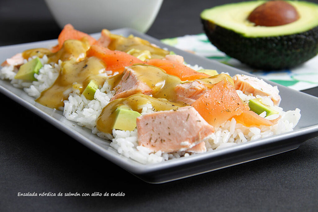 Ensalada nórdica de salmón con aliño de eneldo 1 Ensalada nórdica de salmón con aliño de eneldo