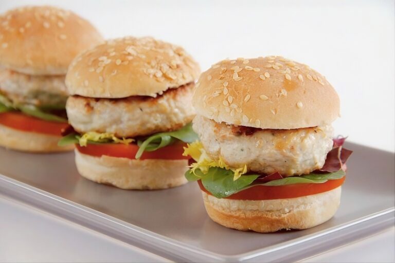Mini hamburguesas de pollo
