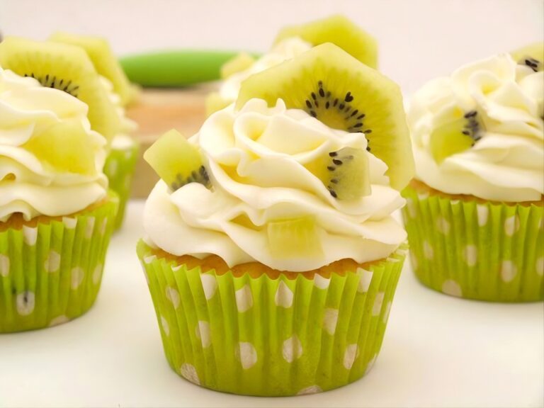 Cupcakes de kiwi 4 Cupcakes de kiwi
