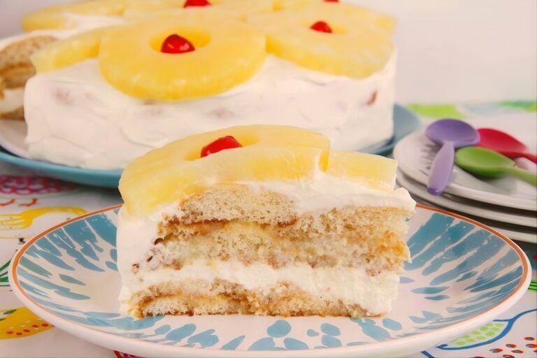 Tarta de piña y crema de queso 8 Tarta de piña y crema de queso