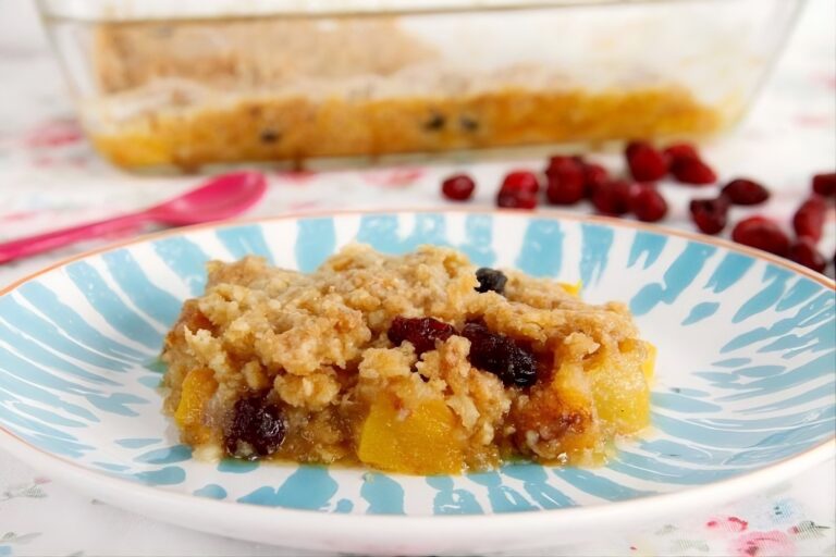 Crumble de melocotón 1 Crumble de melocotón