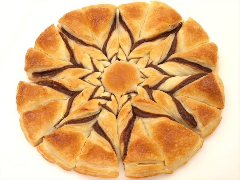 Estrella de hojaldre con Nutella