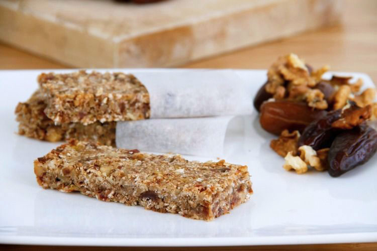 Barritas energéticas de avena y plátano