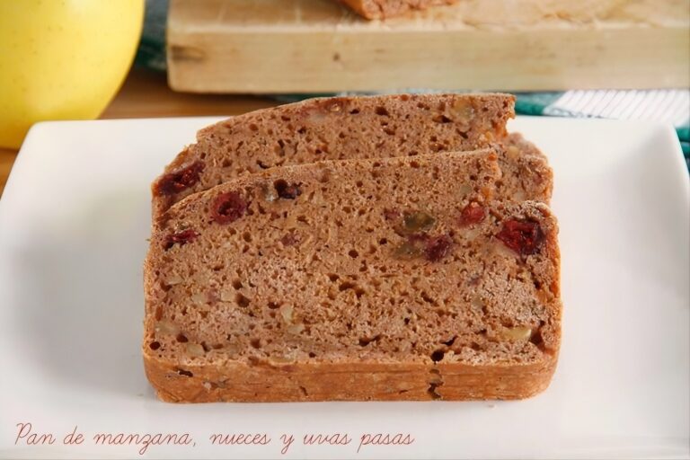 Pan húmedo de manzana, nueces y uvas pasas 2 Pan húmedo de manzana, nueces y uvas pasas