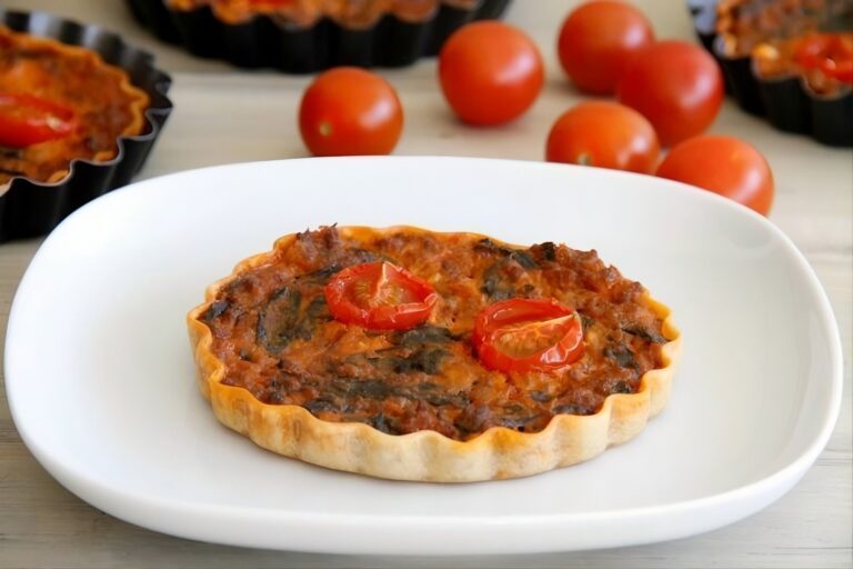 Tartaletas de acelga, requesón y carne 7 Tartaletas de acelga, requesón y carne