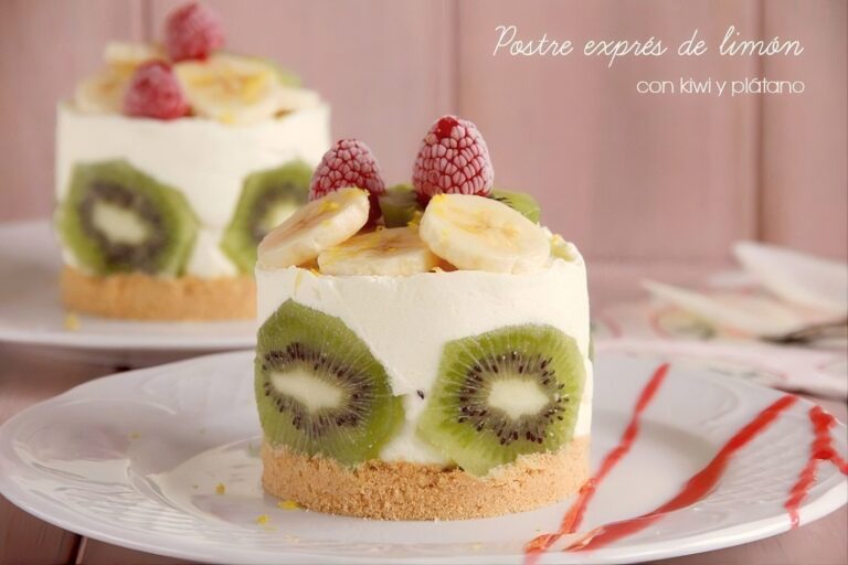Postre exprés de limón con kiwi y plátano 8 Postre exprés de limón con kiwi y plátano