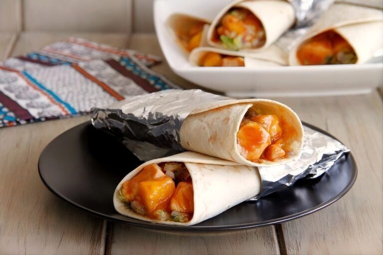 Wraps de pollo con piña