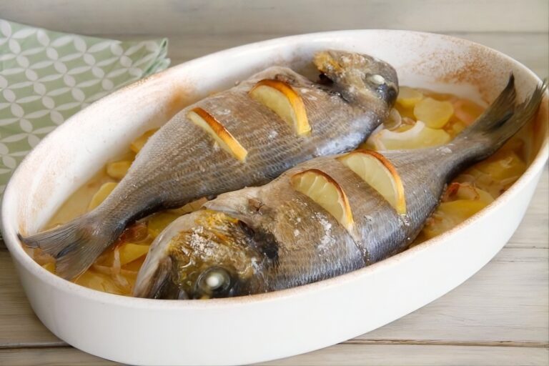 Dorada al horno con patata panadera 9 Dorada al horno con patata panadera