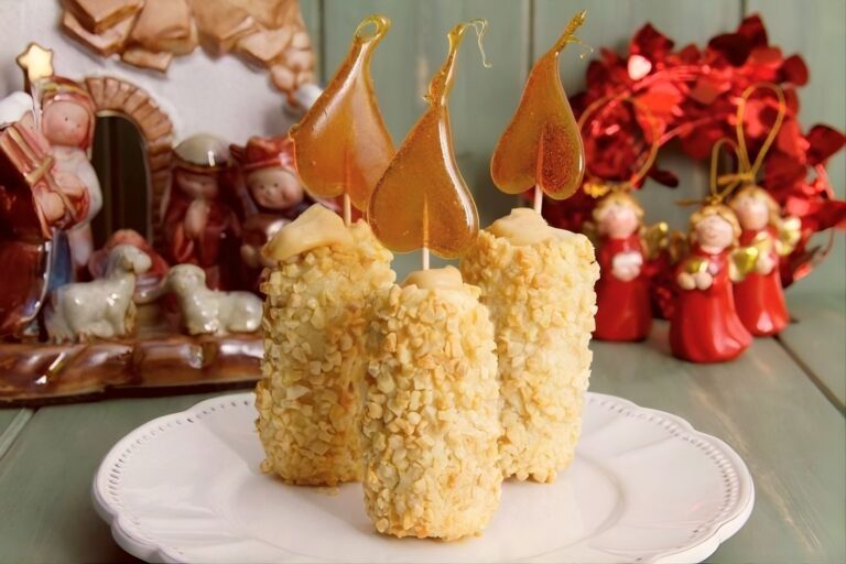 Velas dulces con caramelo