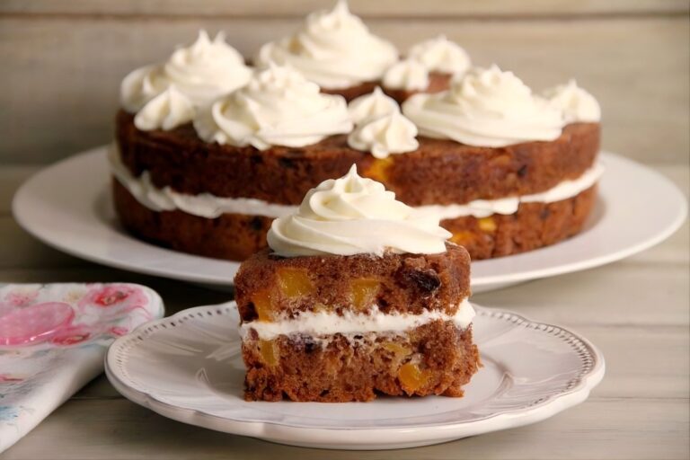 Tarta de mango y canela