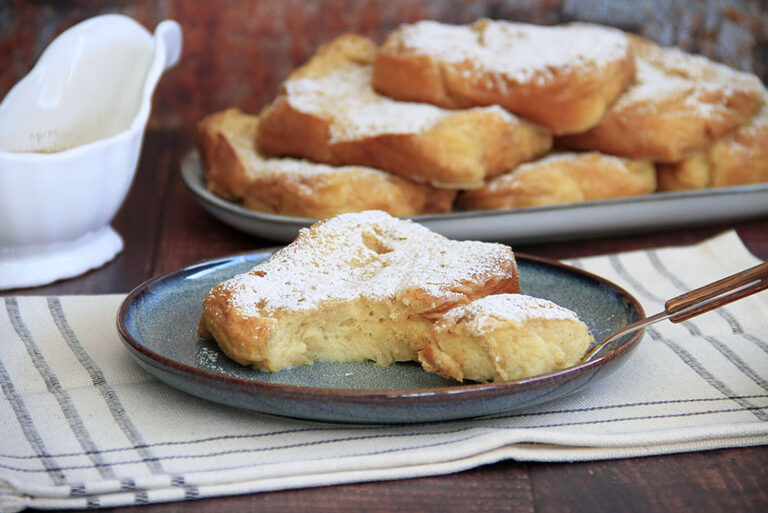 Torrijas con leche condensada, al horno