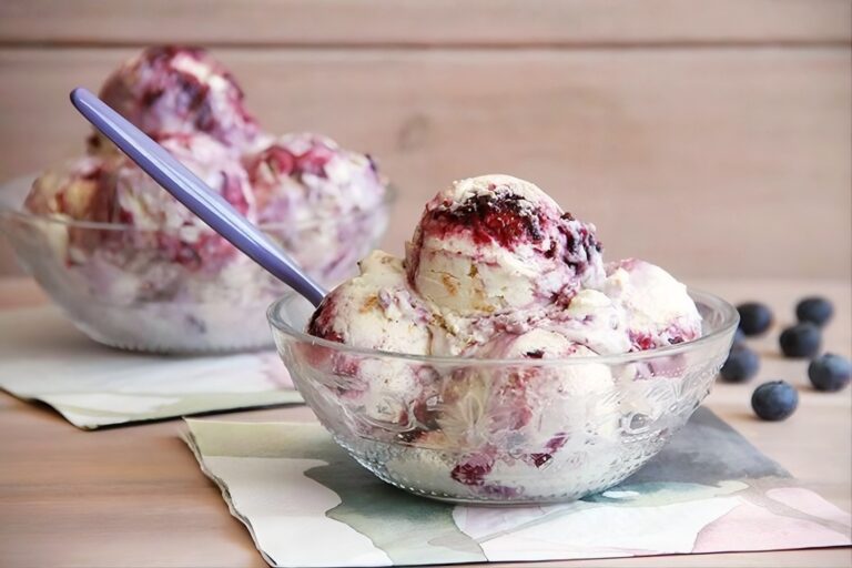 Helado de Tarta de queso con arándanos 7 Helado de Tarta de queso con arándanos