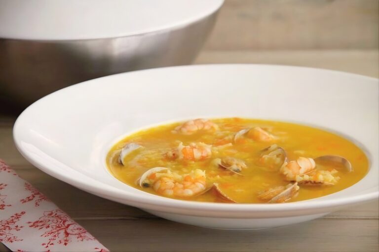 Sopa de arroz con almejas y gambas 12 Sopa de arroz con almejas y gambas