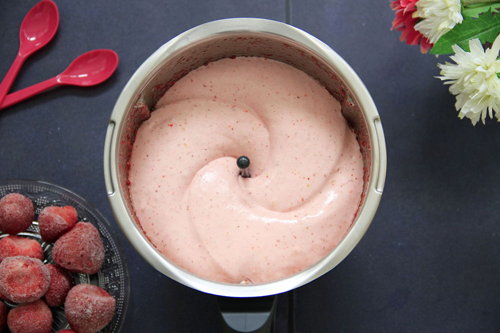 Espuma de fresas