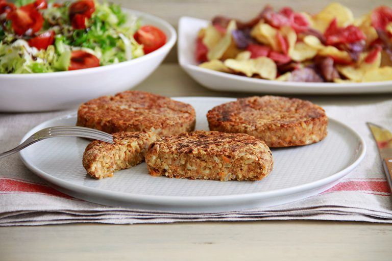 Hamburguesas de lentejas y arroz integral
