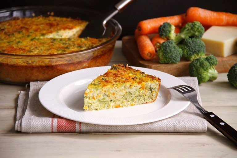 Pastel de zanahoria y brócoli