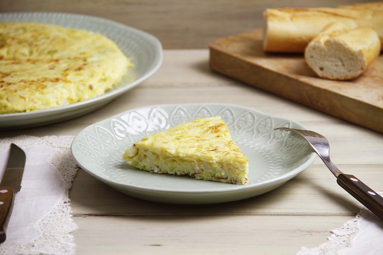 Tortilla de bacalao y puerros 6 Tortilla de bacalao y puerros